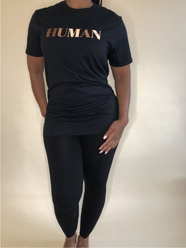 Human slogan t-shirt