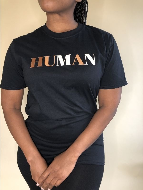 Human slogan t-shirt