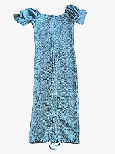 RSVP Smocked Ruched Dress - Blue